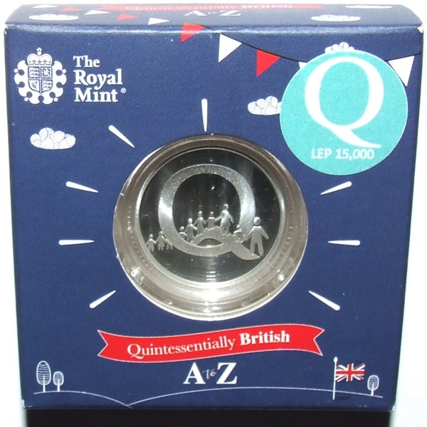 2018 Silver Proof Ten Pence - The Great British Coin Hunt - Q - Click Image to Close